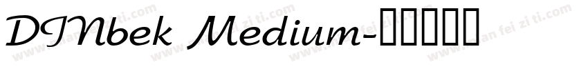 DINbek Medium字体转换